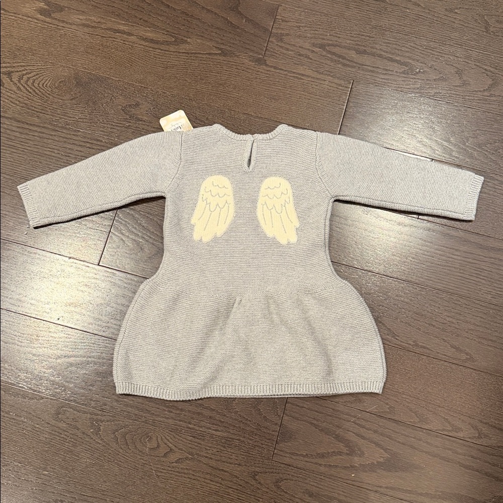 Hatley grey metallic knit sweater dress 12-18M BNWT - Picture 3 of 5